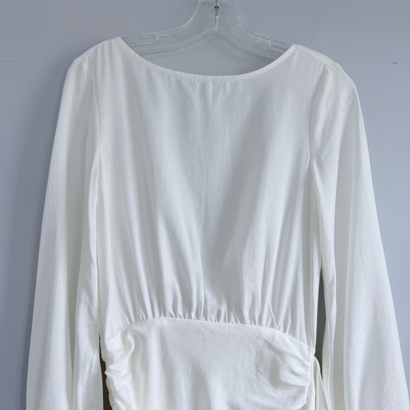 House of CB Chambery White Backless Ruched Mini Dress • NWT • Size S Open Back - Picture 9 of 16